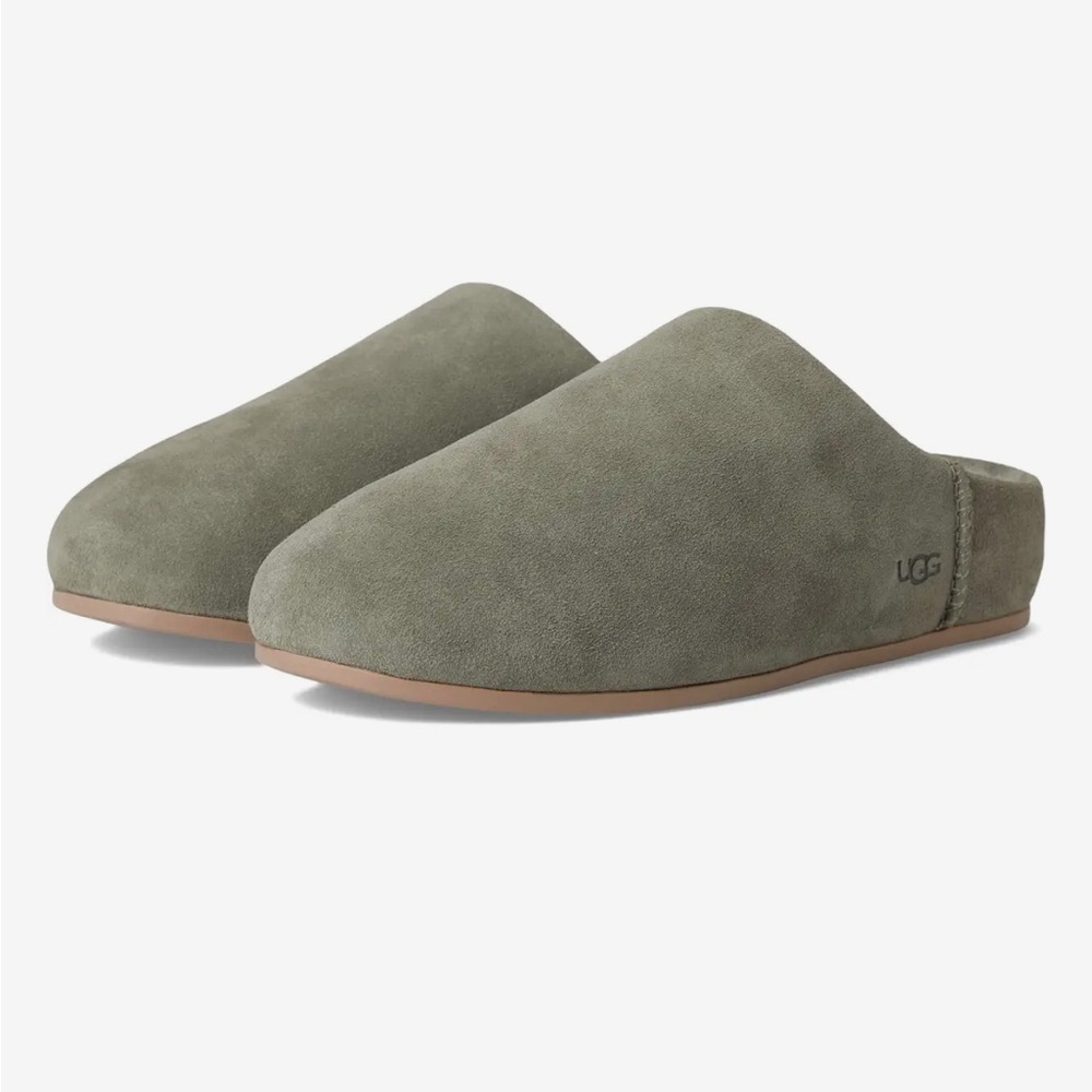 UGG Green Suede Slippers Women's Elea Slippers mosss green - Picture 2 of 9